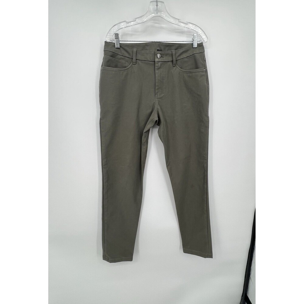 lululemon ABC Slim-Fit 5 Pocket Pant Utilitech Mens 31 Green Athleisure M5AQ65